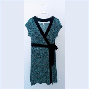 Dana Buchman Turquoise Wrap Dress - L